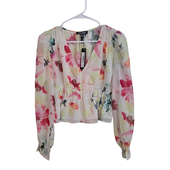 Steve Madden Sheer Women's Ardenne Top Size XS - Picture 3 of 9